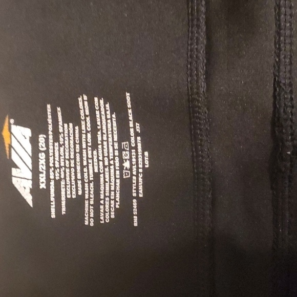 Avia Black w Design and See-thru calf Sz. 2XL Leggings - Picture 8 of 11